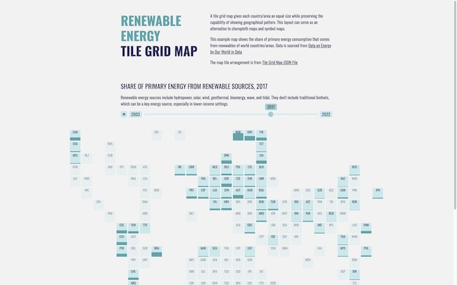 Renewable Energy Tile Grid Map